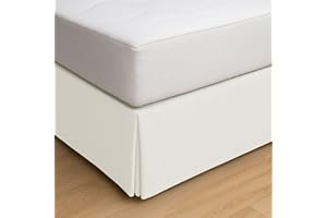 ECOMMERC3 | Cubre Canape Cama 90 Tamaño Faldon Cama 90X190/200 cm - Cubre Canape Color Blanco Ajuste Antideslizante y Transpirable 100% Made in Spain
