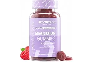 Magnesium Gummies - High Strength 1636 mg of Citrate Offering 180mg of Elemental Mg - Magnesium Supplements - Alternative to Tablets, Spray & Oil - Vegan - 60 Gummies - Novomins