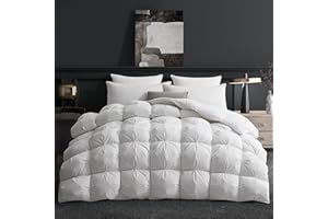 Deodar Edredón Cama 135/150 | Edredón 200x220 para 2 Personas | Relleno de Plumón de Ganso Blanco y Plumas 420 GR/m² | Funda Nórdica 100% Algodón | Lavable | Öko-Tex y RDS | Blanco