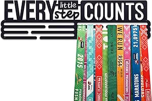 United Medals Every Little Step Counts Colgador de medallas | Medallero Acero | Medal Holder dispaly Hanger | Medalla Percha