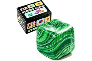 Large Fidget Toys Squishy Stress Cube - Giant Ice Cube Sensory Stress Ball for Children and Adults, Anti Stress Toy, Autism Fidget, Squishy Fidget Toys (Green, 1)