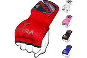 Mytra Fusion sous Gants intérieurs rembourrés en Gel avec Bande Boxe Adulte, Bande de Boxe avec dragonne 80 cm pour MMA, Kickboxing, Coups de Poing, et Bandage Muay Thai