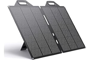 150W Panneaux Solaires Portable ETFE (24V/6,26A), BigBlue Panneau Solaire Pliables avec Béquille, Étanchéité IP68, Chargeur Solaire avec Câble pour Station d’Alimentation Camping