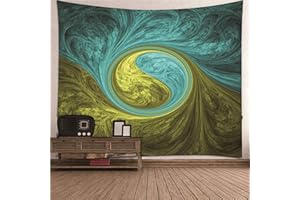 AEICI Tenture Murale Yin Yang, Accroche Murale Tapisserie Verte Decoration Murales pour Maison Salon Chambre 260x240cm