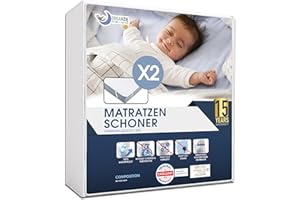Dreamzie Matratzenschoner 70x140 Baby Wasserdicht (2er-Set) Oeko-TEX Zertifiziert - Nässeschutz Atmungsaktive
