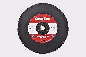 CUBITRON Scotch-Brite Clean and Strip XT Pro Disc, XO-DC, SiC extra grossolano, cambio rapido TN, 17,8 x 5/8"-11, confezione da 5, in carburo di silicio taglia in modo aggressivo e lascia una finitura fine,