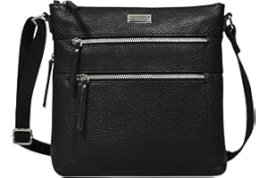 ASSOTS Crossbody Bags for Women – Real Leather Sling with Multiple Pockets and Adjustable Strap – Perfect for Daily Use and Gifting