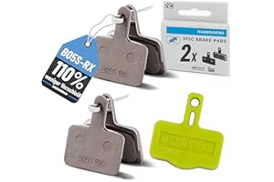 ‎MSZWEIRAD 2X Shimano B05S-RX Bremsbeläge Resin Blister Verpackung inkl. MSZweirad Bleed Block Nachfolger B01S B03S