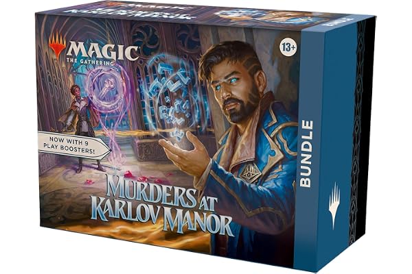 Bundle Magic: The Gathering Meurtres au manoir Karlov - 9 boosters de jeu, 30 cartes de terrain + accessoires exclusifs (Version Anglaise)