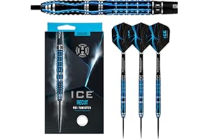 Harrows Ice Recut - Juego de Dardos (90% tungsteno, Punta de Acero, Varios Pesos y Colores