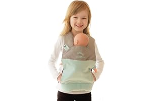 manduca Porta-muñecas/Doll Carrier para Peluches y muñecas de bebé, de algodón orgánico (Mint)