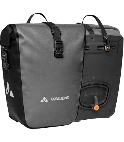 VAUDE Fahrradtaschen fr Gepcktrger Aqua Back Plus, 2 x Hinterradtaschen  wasserdicht, 51 L Volumen, Gepcktrgertasche, einfache Befestigung  Made  in Germany, anthrazit, Einheitsgre, Single : Amazon.de: Sport & Freizeit