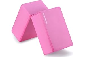 Fitvids Lot de 2 blocs de yoga haute densité, 22,9 x 15,2 x 10,2 cm chacun - plusieurs couleurs