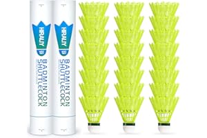 HIRALIY Badminton Birdies, Nylon Badminton Shuttlecocks with Stability Durability for Baseball Batting Practice Training, Hig
