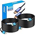 UPORT 2 Pack 10 Meter 4K HDMI Cable with Ethernet, 4K/2K Ultra HD 1080P Resolution, 18 Gbps High Speed Transmission, Compatible with TV, Laptop, Monitor, Projector, Gaming Console & More