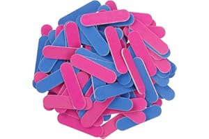 RosewineC 100 pieces professional nail files, professional care nail files, straight grit, double-sided disposable nail file, professional care mini nail files for girls