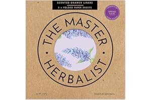 The Master Herbalist LILAC Scented Drawer Liners in a floral LILAC Design (FOLDED)