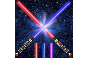 MOSSOKO Lightsaber Kids - Retractable Light Sabers Light Up Sword with Sound 3 Colour Changeable Lightsaber Toys Gift for Boys Kids Teenagers Party Favors - 2 Pack Christmas Stocking Filler Gift