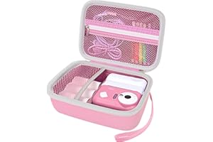 Arvok Kinderkamera Tasche für Uleway für GlobalCrown für GREENKINDER für Ushining für Gofunly für NUOTUN für HiMont für ASTGMI Sofortbildkamera Aufbewahrungsbox Mini Digital Kamera (nur Tasche) Rosa