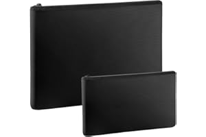 QWORK® Zestaw 2 ognioodpornych etui na dokumenty Bezpieczny ognioodporny wodoodporny worek na pieniądze Pokrowiec na dokumenty A4 Paszport Karta bankowa Biżuteria Kosztowności