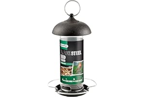 Gardman A01172 Black Steel Wild Bird Seed Feeder, 17.5 x 18 x 3.5 cm