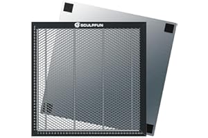 SCULPFUN Base di protezione laser da scrivania, a nido d'ape, Taglia del prodotto 400 x 400 x 22 mm, incisione pulita, per S9 S10 S6 A10 A5 Pro, taglierina laser CNC