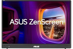 ASUS ZenScreen MB16FC Tragbarer Monitor (16-Zoll 16:10 WUXGA (1920 x 1200) IPS-Panel, Power Pass Through, Auto Rotate, Stativ, USB Typ-C, mini-HDMI, Flicker Free, Low Blue Light, FSC Mix-zertifiziert)