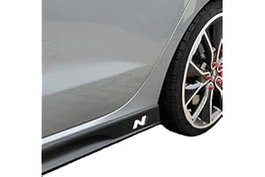 ‎PRINTATTACK P042 | Emblem N-Performance Seitenschweller 2er-Set Aufkleber Folie | Oracal | Car Styling | Dekorset (Weiss/Carbon/Rot)