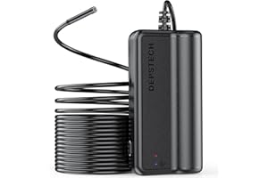 DEPSTECH Wireless Endoscope Camera, 5.5mm WiFi Endoscope with 2200 mAh Battery, 1080P HD Semi-Rigid Snake Camera for iPhone, Android, Tablet, Sewer Drain Pipeline Inspection Camera(16.5FT)