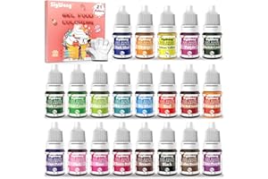 SIGWONG Gel Food Colouring Set - 21 Colors Tasteless Gel Based Food Color Dye, Vibrant Edible Icing Color for Cake Cookie Decorating, Baking, Fondant, Frosting, Easter Eggs, with Gloves (6g/Bottle) - Vegan