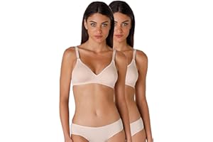 Lovable Reggiseno Senza Imbottitura e Senza Ferretto, Cotone Elasticizzato, Spalline con Regolazione Frontale, Pacco da 2, Cotton Line Donna