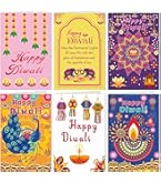 Diwali Greeting Cards With Envelopes – A6 Pack Premium 350gsm Card & 100gsm Envelopes – Single Elegant Design With Inside Message "Wishing You A Bright And Joyous Diwali" (Pack Of Twenty - View #9