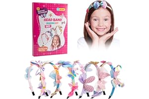 HBAID Girly Headbands Making Kit for Girls Age 5+, Unique DIY Hair Bands Arts & Crafts, Craft Kits for Kids 5-12, Hair Accessories Creative Sets Kids Birthday Gifts & Presents