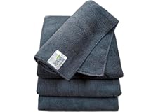 SOFTSPUN Microfiber Cloth - 4 pcs - 40x40 cms - 340 GSM Grey! Thick Lint & Streak-Free Multipurpose Cloths - Automotive Micro