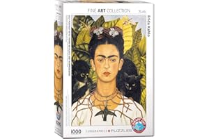 EUROGRAPHICS Selbstbildnis mit Dornenhalsketten und Kolibri von Frida Kahlo 1000 Teile