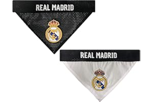 PETS FIRST MLS Real Madrid Wendbares Bandana für Hunde und Katzen Niedlichstes Haustier-Bandana, Schürze, Schürze für Fußball-Fans, Team-Farbe, Größe: S/M