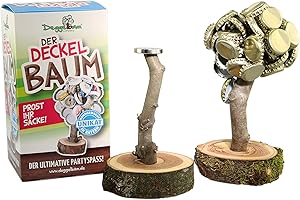 Deggelbam das Original 2.0 -geölt- – Genialer Baum mit extra starkem Magnet für 50 Kronkorken als witziges Geschenk für Männer oder Partyraum-Ausstattung & Bardeko – Handgemacht in Bayern