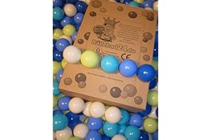 BÄLLEBAD24 100 Bio-Kunststoff Bällebad Bälle aus nachwachsenden Zuckerrohr - Rohstoffen, 6cm Ø, Kindergarten und Gewerbequalität-BB02 (BB02)