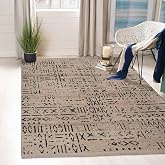 Aden Kaymaz Taban Halı, Aden Sierra 2, Makinada Yıkanabilir Ş&ouml;nil Dokuma Halı (Vizon - 80 x 150 cm)