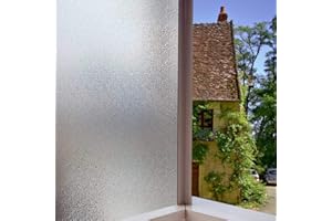 AOKKR Vinilo para Cristal Ventana, vinilos Decorativos Privacidad Pegatina Translúcida Decorativa del Vidrio Autoadhesiva,sin Dejar residuos, Ventana Esmerilada 44 * 200cm