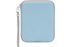 JEACHAN Card Case for Yoto cards, Soft Portable Folder with Zipper & 80 Pockets Player & Mini Audiobook Cards, Card Binder Holder with Sleeves for Travel (Sky Blue)