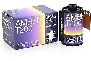 RETO Amber T200 Pellicola cinematografica negativa a colori da 35 mm, 27 esposizioni, ISO200, 135, Cinematografica, Stile cinematografico, Processo C41