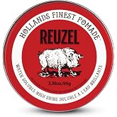 Reuzel Red Pomade, orta tutuş, erkekler i&ccedil;in parlak pomad, esnek, parlak bir g&ouml;r&uuml;n&uuml;m i&ccedil;in suda &ccedil;&ouml;z&uuml;n&uuml;r pomad, 95 g (3,38 oz)