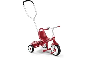 Radio Flyer Steer and Stroll Trike, Radio Flyer Tricycle with Push Handle