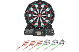 Ongoion Jeu de fléchettes électronique, 159 Types de Jeux avec Musique avec Son rappelant Les fléchettes pour Adultes, fenêtre d'affichage à écran LCD pour 1 à 8 Joueurs pour Les lieux publics