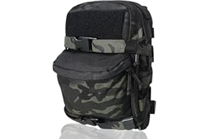 ‎TWINFALCONS TWINFALCONS Taktische Molle Rucksack, Leichter Trinkrucksack 500D Nylon Tasche für 2L Trinkblase für Paintball Airsoft Wandern Reiten Plate Carrier