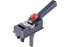 kwb Guia para espigar, Soporte de taladro con cuello europeo, Soporte de mango, Taladro móvil para atornilladores sin cable con soporte a juego, Para taladros rectos y en ángulo, Color Azul, 43 mm