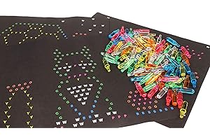 Lite Brite Basic Fun! 2224 Peg and Template Refill Pack, Light Up Drawing Board Accessories, LED Drawing Board Pegs with Colours, Toys for Creative Play, Light Toys for Kids Aged 4 +