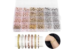 AOZBZ Perlen zum Auffädeln, 1500+ Stück Set, 6mm Perlen für Armbänder, Armbänder Selber Machen, Perlen zum Auffädeln für Weihnachten DIY Bracelet Making Kit, Partys, Feiertage