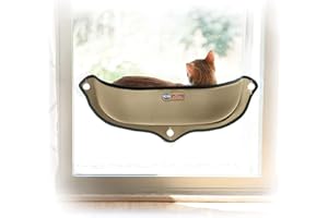 K&H PET PRODUCTS K&H EZ Mount Window Bed Kitty Sill, Tan